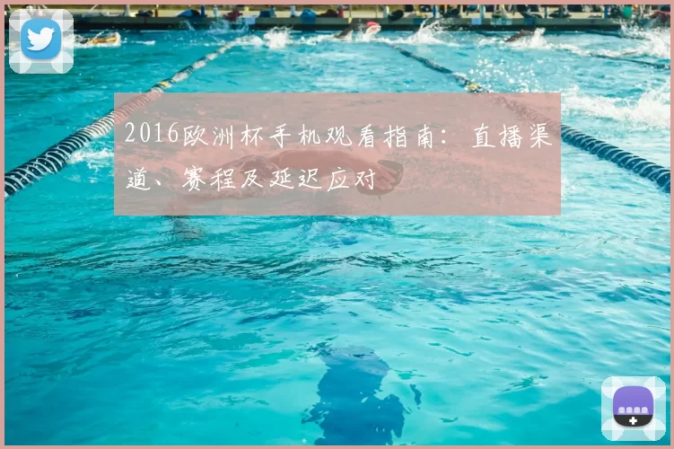 2016欧洲杯手机观看指南：直播渠道、赛程及延迟应对